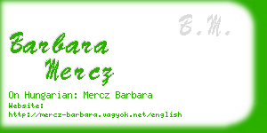 barbara mercz business card